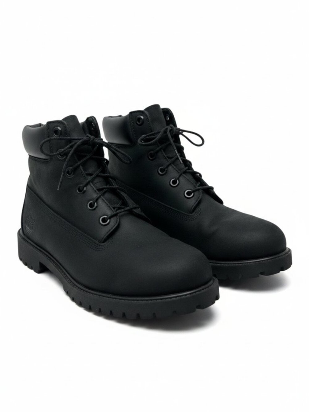 Timberland 6" Premium Boots 7 Y grade school waterproof leather black shoes